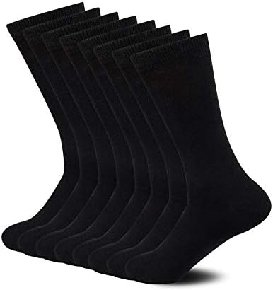Sock Amazing Premium Bamboo Socks Black Crew Socks for Men Women 8 Pack Dress Socks Casual Socks Work Socks.