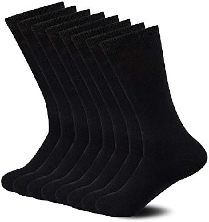Sock Amazing Unisex Premium Bamboo Fiber Socks Super Soft Crew 8 Pack