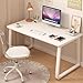Alucks デスク パソコンデスク 幅80cm×奥行50cm 勉強机 PCデスク ゲーミングデスク 学習デスク テーブル PC作業台 組み立て簡単 化粧台 在宅勤務 仕事用 ホワイト