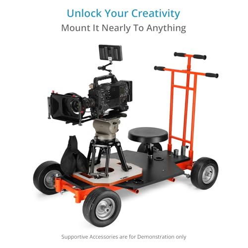 PROAIM 75mm Heavy-Duty Cinema Camera Hi-Hat for Professional Camera. 6.5” Height Riser/Mini Tripod Stand with Octagon Wood Board. Payload: 75kg/ 165lb (HT-BOWL75-00)