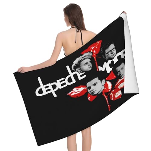 Stepgrais De&Pe&Che Musicband Strandtuch, Rockband Bühnendruck Große Badetücher, Extra Große Badetücher, 32 X 52 Zoll Mikrofaser-Strandtuch