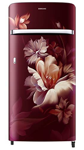 Image of Samsung 189L 5 Star Inverter Direct-Cool Single Door Refrigerator Appliance (RR21C2G25RZ /HL,Midnight Blossom Red)