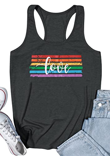 Pride Shirt Women Rainbow Love Tank Top Funny Lgbt Equality Tanks Gay Pride Casual Summer Sleeveless Shirt Vest Top #TOP7