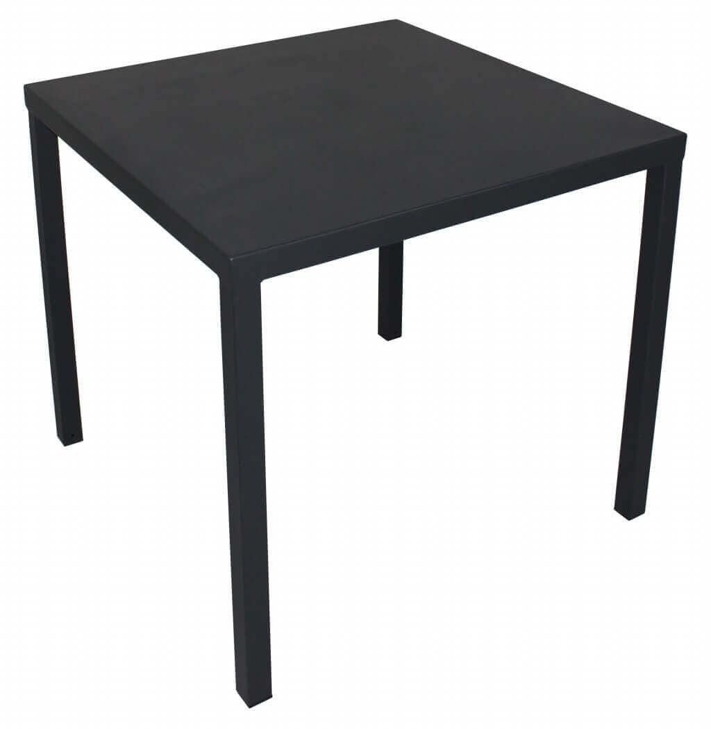 Milani Home Tavolo da Giardino Quadrato 80x80 cm Acciaio Antracite