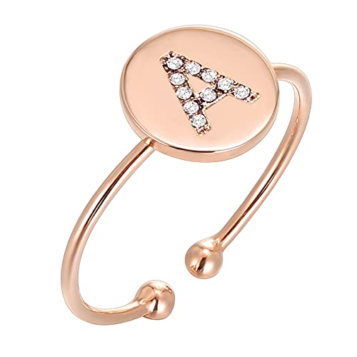 Rose Gold Plated Initial Ring