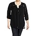 Lucky Brand Women's Plus Size Mixed Lace Top