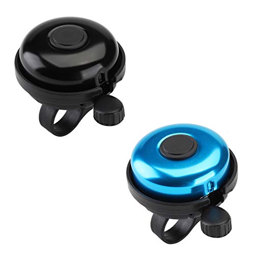Paliston Sonnette de vélo en aluminium pour adultes et enfants - Noir et bleu Cover