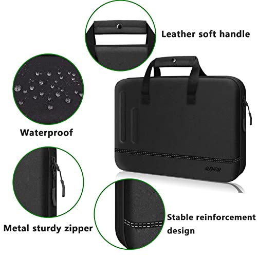 Alfheim 13-14/14,2 inch hardshell laptop met handvat, waterdichte beschermhoes, laptop-tablet-hoes, compatibel met MacBook Pro A2443 (zwart) - Image 3