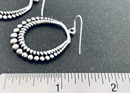 Detailed Swirl Hoop on Sterling Silver Earrings Boho Bohemian2