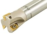 Extra lang Akko AEM90-AP16-D40-C32-L250-Z02 Wendeplatten-Schaftfräser, Silber