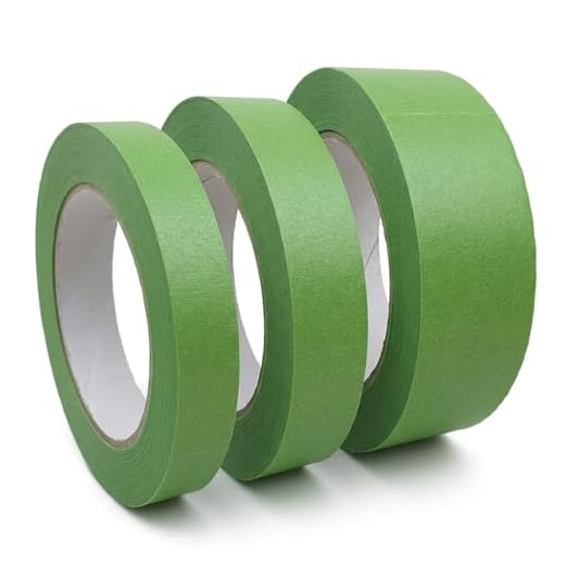 varivendo 3er Set Profi+ Feinkreppband grün 19 mm, 25 mm und 38 mm x 50 m