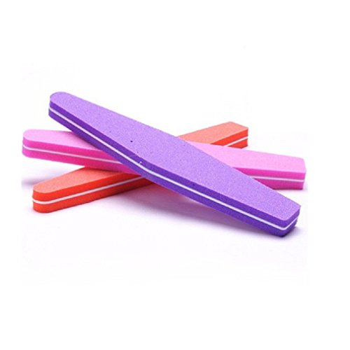 10pcs MIX color sol uñas Sponge Diamond Nail Buffer archivo lavable 100/180 de uñas para uñas dedo polaco - Imagen 3