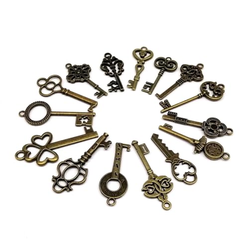 Breloques clé vintage pour pendentifs steampunk et projets de customisation textile - 4