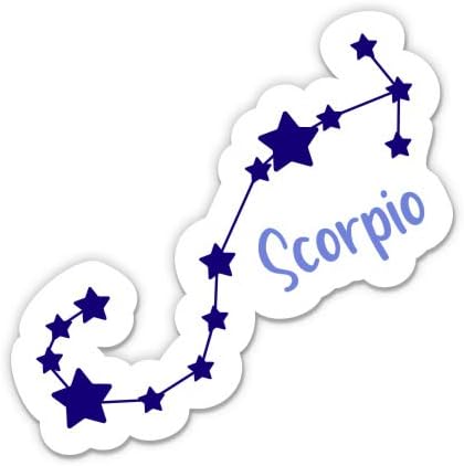 Squiddy Scorpio Zodiac Sign Stars Cute - Vinyl Sticker Decal for Phone, Laptop, Water Bottle (3