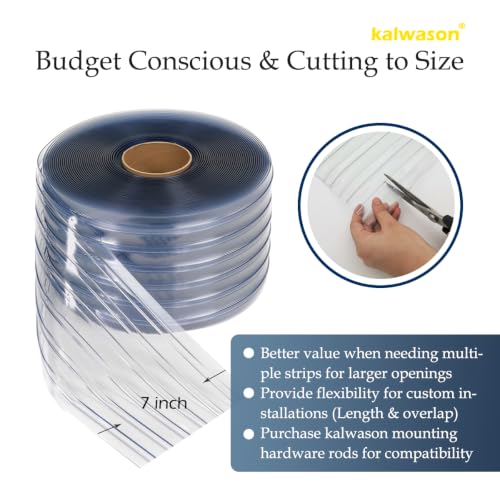 Image of Plastic Vinyl Strip Door Curtain, 148 Ft * 7 in * 0.06 in