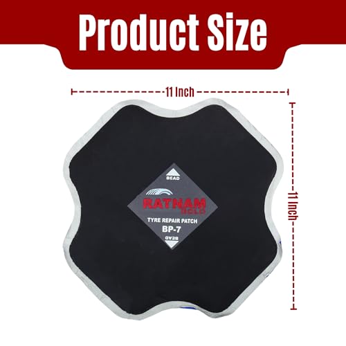 Image of Bias Ply Tyre Repair Patch No. 7 | Heavy-Duty, Strong & Flexible Puncture Repair Patches for Cars, Trucks, Tractors & Commercial Vehicles | Durable Tyre Repair Solution | Box of 5