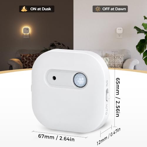 Image of DORESshop Motion Sensor Night Light, Night Lights Plug into Wall, 3CCT