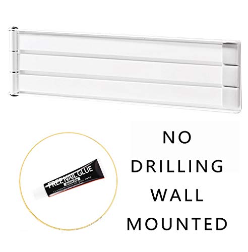 Yeavs Swing Towel Holder Rack White, Wall Mounted Towel Bar Swivel With 3-Arm For Bathroom Kitchen Storage #TOP2