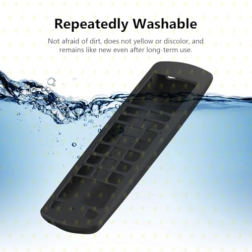 Image of RAYA Silicone Cover Compatible with Jio Tv Set Top Box Remote Protective Case with Lanyard [ Remote NOT Included ] (Black)
