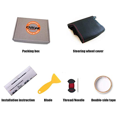 SILHUP Lenkradcover Für Mazda CX-5, CX-3, Mazda 3 - Schwarz Mit Handnähen