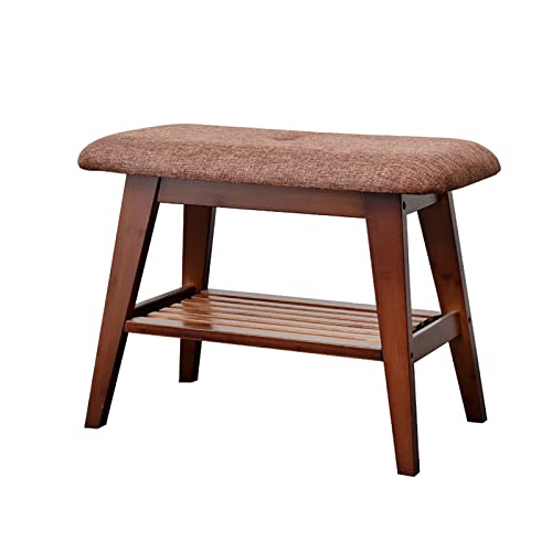 Banc à chaussures rembourré pour ne plus encombrer l'entrée et se chausser assis