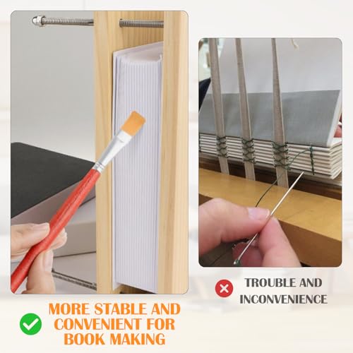 Buchpresse aus Holz, 30x20cm Buchpresse Multifunktionale Manuelle Stabiles Buchbindewerkzeug Praktisches Buchbindezubehör DIY-Buchbindeetiketten Holzformfaktor Polsterpresse Für Zuhause Schule