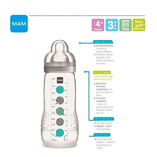 Mamadeira Easy Active Mam - 330Ml Neutra, Mam, Neutra