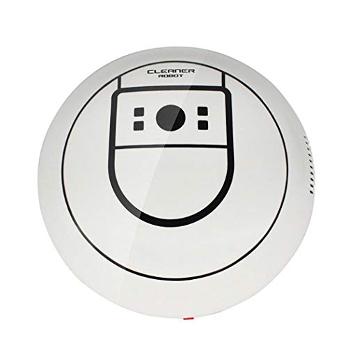 Smart Robot Vacuum Sweeper Cleaner, 2-in-1 Vacuum, and Mop, Self-Navigated Automatic Robotic Floor Cleaning Ability in Selectable Mode - Built-in Rechargeable Battery with LED Light (White)