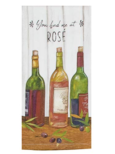 Dhe Tuscan Themed Wine Bottles Cotton Kitchen Bar Towel Bundle Of 2 Classic Absorbent Towels #TOP2