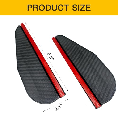Image of 2PCS Car Rearview Mirror Rain Covers, Side Mirror Rain Guard, Durable, Effectively Blocks Rainwater, Maintains A Clear View, And Is Suitable For Most Car Models (Black carbon fiber, 2PCS)
