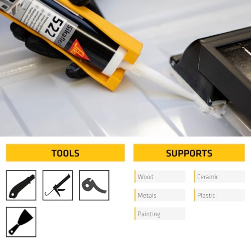 Sika – Dichtstoff – Sikaflex-522 grau – ideal für Fugen – innen und außen – UV-stabil und witterungsbeständig – gute Haftung -300 ml