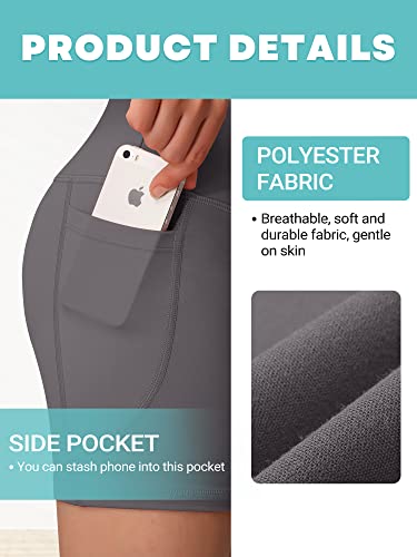 DALIGIRL Bicicleta de vôlei feminino, 4 pacotes, bolsos de compressão de spandex, shorts de atletism