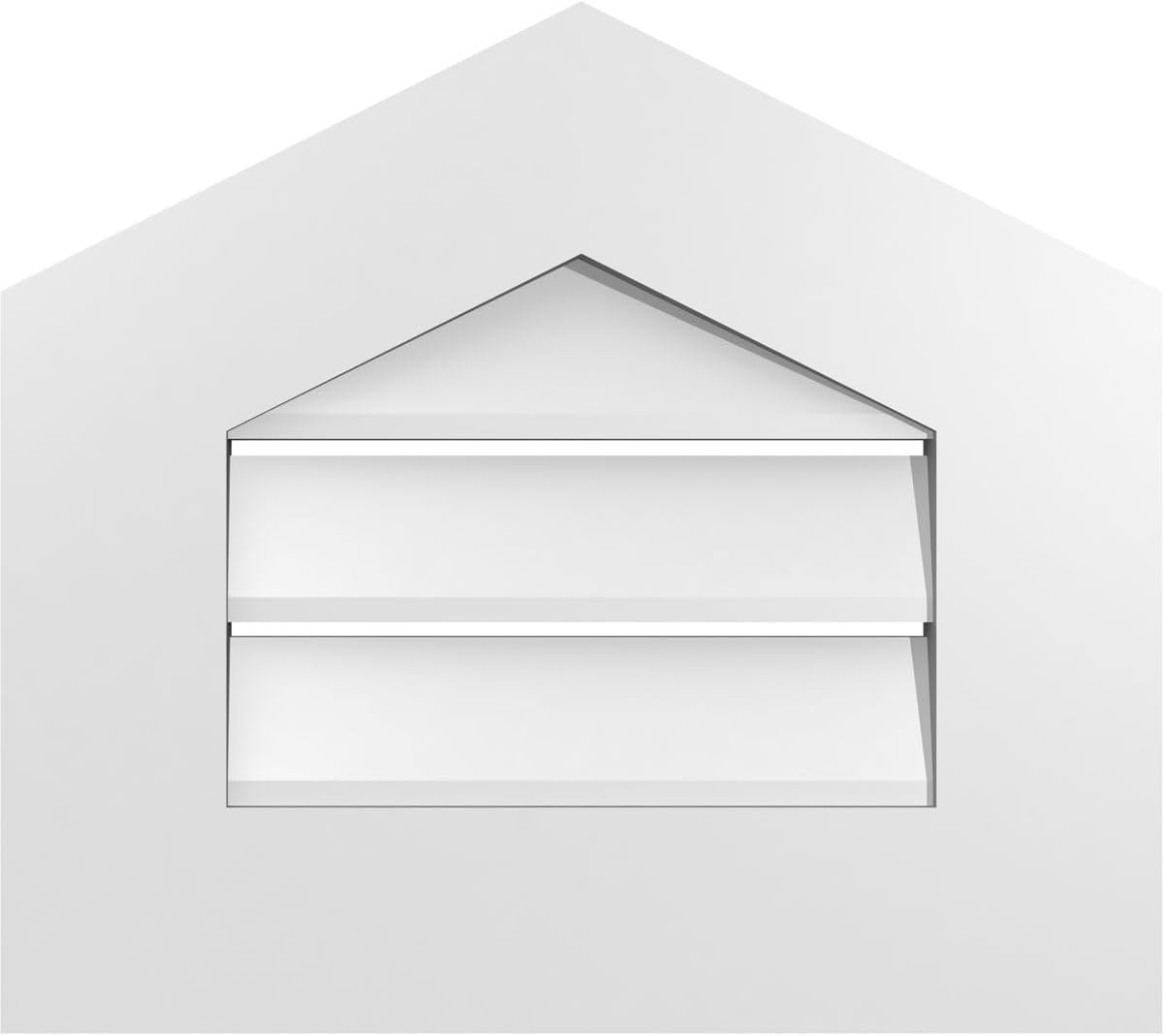 GVSPE18X1601SF-06 Peaked Top Standard Frame, Primed Tan Signature Series Surface Mount Gable Vents, 18-in. W x 16-in. H