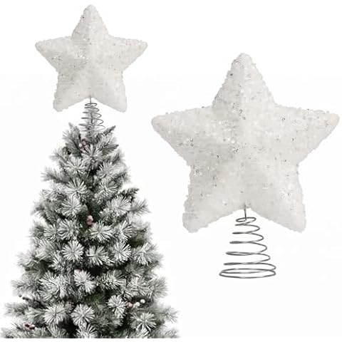 Glitter Sequin Star Tree Topper Decoration Cover