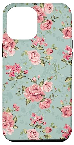 Unique Vintage Rose Floral Mint Green Pattern Case for iPhone 12 Pro Max