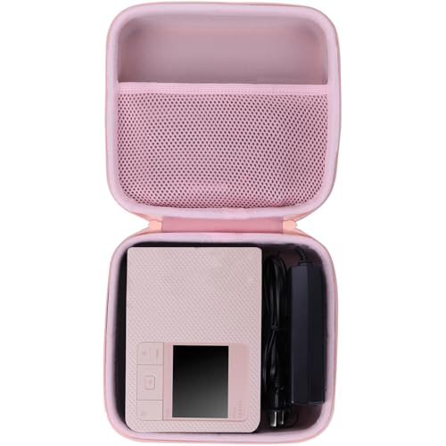 Lebakort Hard Case Compatible with Canon SELPHY CP1500 CP1300 CP1200 Compact Photo Printer (Pink Case)