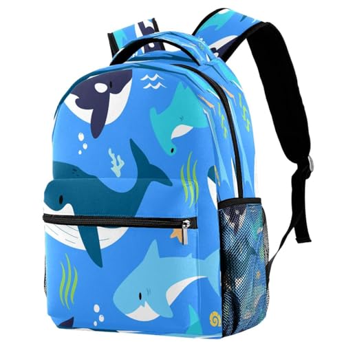 Sac de voyage décontracté motif requin pour les sorties de week-end des filles et garçons