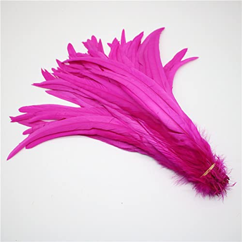 50 szt. naturalnych piór ogona koguta 25-45 cm, 10-16 cm, pióro do dekoracji sceny, wydajność pióra ogona różowego koguta, 40-45 cm