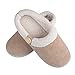 OSVINO Pantoufles Femme Hiver Chaussons Tricotés Mousse à Mémoire Doublure Peluche Courte Doux Chaud Intérieur et Extérieur