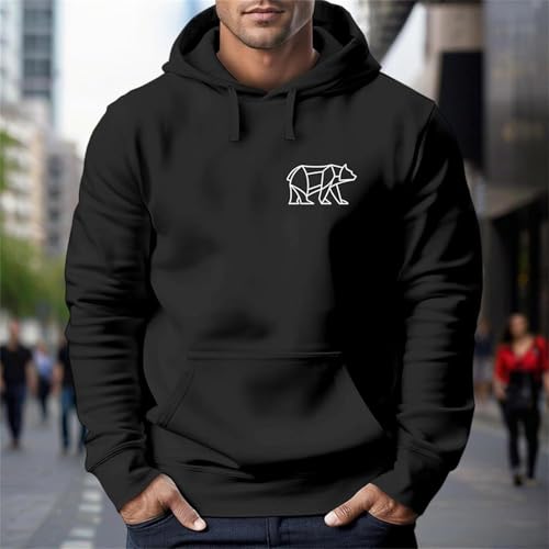 Pull à capuche pour homme avec cordon de serrage ample et confortable
