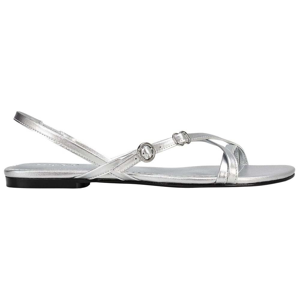 HUGO Women's Amaryl_sandal05_sl 10280077 01 Sandals, silver, 3.5 UK