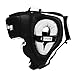 Fighting Sports S2 Gel Full Training Headgear, Black/White, Large