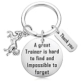 Aesnefe Horse Trainer Keychain Gifts for Equestrian Coach, Coach Appreciation Gift for Horse Instruc