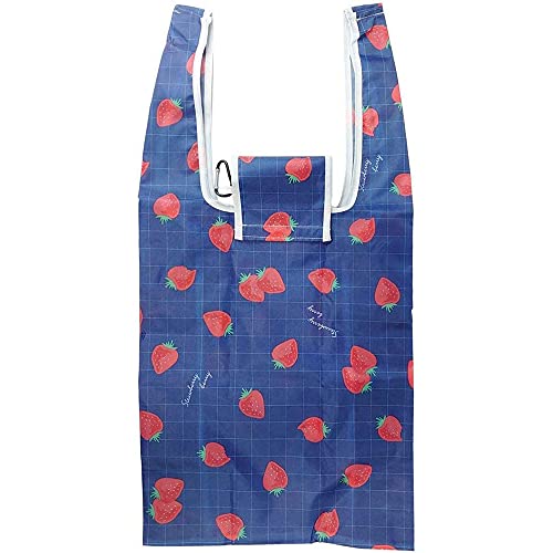 クーリア エコバッグ 32×14×65cm ストロベリー 折りたたみ マチ付き