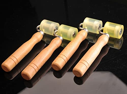 4er Set - 40mm Andrückrolle für Kantenumleimer und zum Verschweißen von PVC-Planen | Andrückwalze für Tapezierarbeiten | Andrückroller tapezieren - Nahtroller | Druckwalze | Blasenfrei Andrücken #1