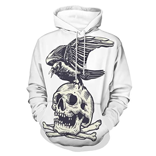 Hoodie Crâne Unisexe à Manche Longue | Sweatshirt Tendance Streetwear pour Homme et Femme