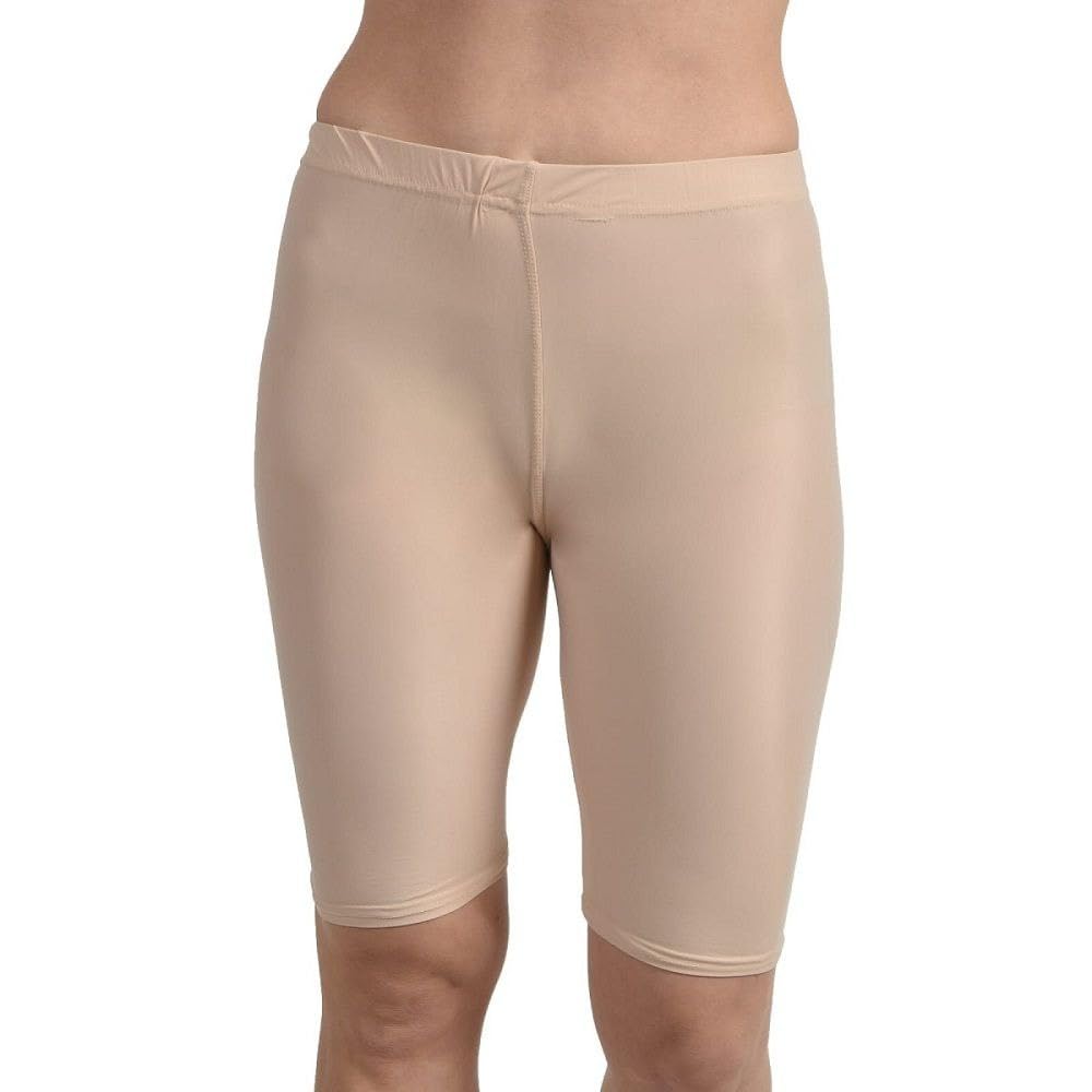 Women's Cycling Shorts, Beige, Mid-Length Compression Fit-picture-41