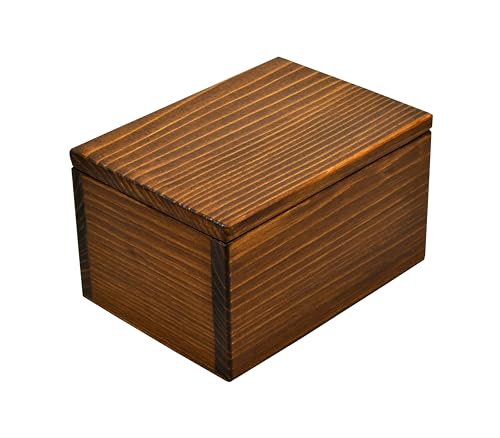 1450`S DESIGN Wooden Box with Lid and Hidden Compartment under False Bottom
