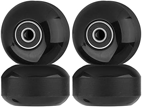 SPORTYOUTH Skateboard Wheels 52mm and Bearings Spacers Set, 95A Hard Wheels for Street Skateboard Tricks Cruiser, Pack of 4