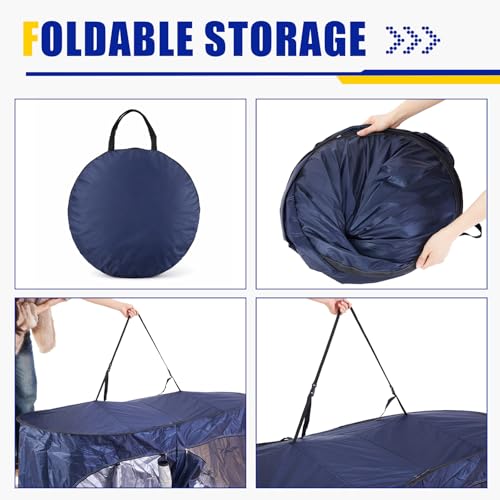 Carpa Cambiadora Instantánea para Maletero SUV, 2 Habitaciones Grandes, Ducha Portátil Estable, Refugio de Privacidad para Camping, Playa y Senderismo, Incluye Bolsa de Transporte, Azul miniatura 6